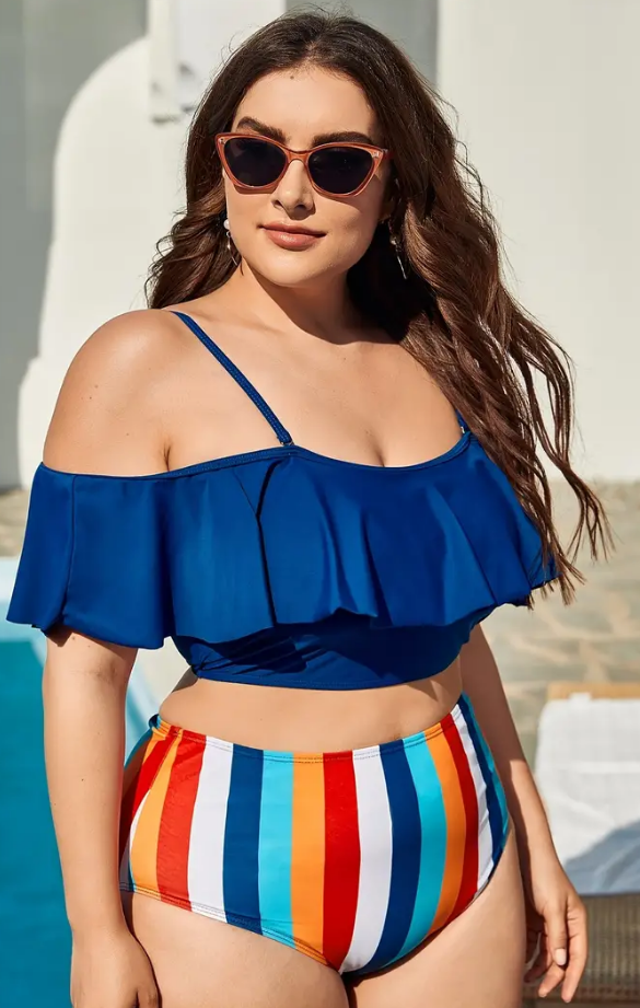 Plus high waisted bikini clearance