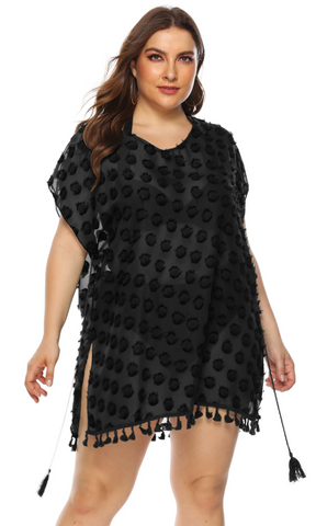 Plus Size Swimsuit Cover Up Black