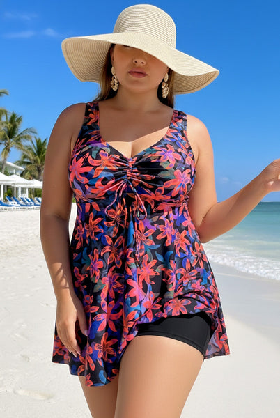 Multicolor Floral Tankini Set