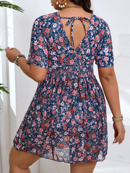 Blue Floral Tankini Set