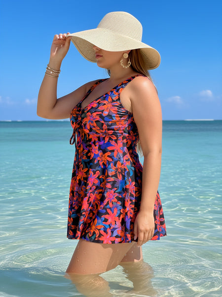 Multicolor Floral Tankini Set