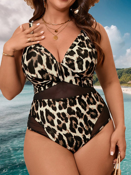 Leopard Animal Print One Piece Swimsuit
