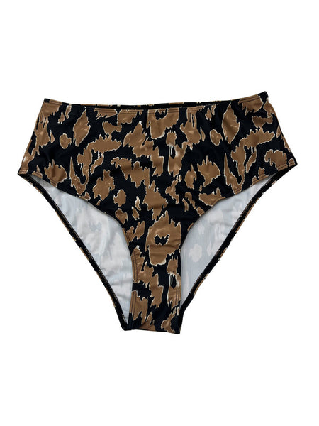 Brown Mixed Print Tankini Set