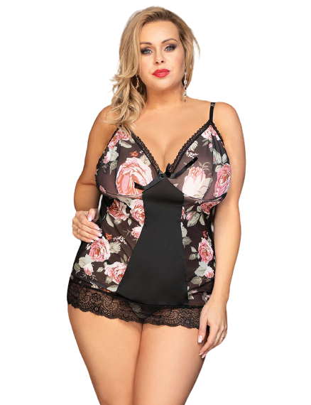 Plus size babydoll with underwire online