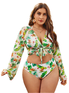 Plus size bathing suit kimono sales